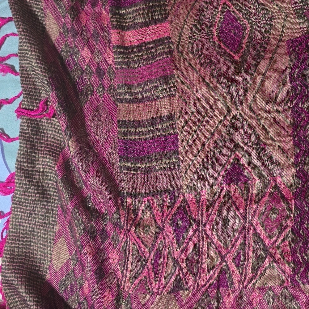 Unique bright pink high-quality vibrant scarf/wrap